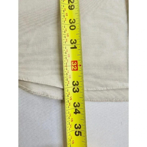 Stafford Size 17 34-35 Men's Tan Wrinkle Free Sdjustable Neck Button Super Shirt - Picture 7 of 9